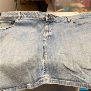 Venezia Vintage Denim Jean Skirt Knee Length Plus Size 26 Y2K